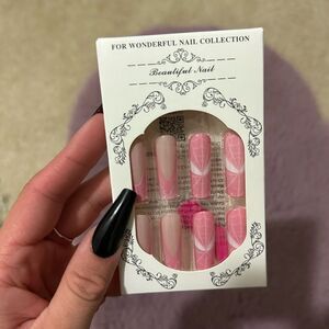 Long press on pink Spider-Man nails (free with a bundle of $25 or more)